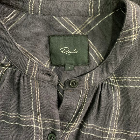 Rails Eloise Shirt with Metallic Grid Pattern Size:S - Picture 4 of 8